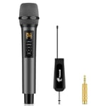 TONOR Microphones sans Fil avec Effets Sonores Basses/Aigus/Echo, Système de Micro Dynamique sans Fil avec Récepteur pour Karaoké, Home KTV, DJ, Mariage, Fête, 30 UHF Fréquences Ajustables, 60M TW515