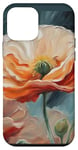 Coque pour iPhone 12 mini Coquelicots orange sous un ciel maussade et nuages sombres