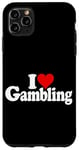 Coque pour iPhone 11 Pro Max I LOVE HEART GAMBLING CASINOS PARIS TRADING LAS VEGAS