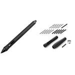 Wacom Stylet Grip Pen pour Intuos Pro, Intuos 4/5, Cintiq et Cintiq Companion 1/2 & Kit d'Accessoires Professionnel pour Stylet Grip Pen