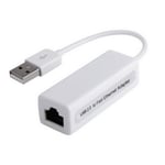 USB 2.0 netværkskort - 10/100 Mbps - 1xRJ45 - Hvid