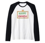 Kinara Seven Candles Principles Of Kwanzaa Happy Kwanzaa Raglan Baseball Tee