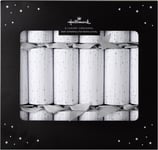 Hallmark Luxury Silver & White Christmas Crackers with 100% Plastic, Pack of 6 1