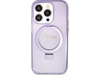 Guess Guess Guhmn61hrsgsu Iphone 11 / Xr 6.1" Fioletowy/Purple Hardcase Ring Stand Script Glitter Magsafe