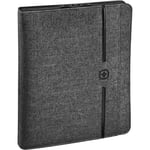 WENGER Affiliate Padfolio avec Poche pour Tablette Tactile 10 Pouces, Classeur à Anneaux, Bloc-Notes A4, Système d’Organisation Professionnel, Femmes Hommes, Bureau Voyages d’Affaires Uni, Gris (Alloy), 601360