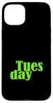 Coque pour iPhone 15 Plus Graphique vert mardi jours de la semaine vert graphique