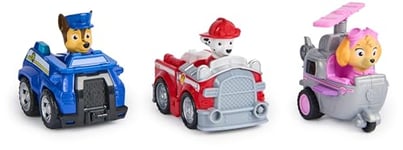 Paw Patrol - Pat Patrouille - 3 VÉHICULES À RÉTRO FRICTION - Voiture Pat Patrouille Et Figurine À Collectionner - Jouet Pat Patrouille - Pat Patrouille Jouet - Voiture Enfant - Jouet Enfant 3 Ans et +