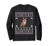 Ugly Xmas Sweater Style Coyote Reindeer Christmas Long Sleeve T-Shirt