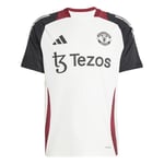 Manchester United Tränings T-Shirt Tiro 24 - Vit/Svart - adidas, storlek Large