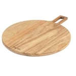 Salter BW13692EU7 Toronto Planche à pizza – Pelle à pizza en bois, planche à charcuterie/pâturage, bois d’acacia certifié FSC®, palette à pizza ronde avec poignée de service, cerceau suspendu