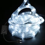 Tube Lumineux Extérieur led Guirlande Lumineuse Décoration Noël avec Adapteur d'alimentation.10m Blanc froid - Hengda