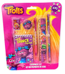 Poppy Trolls Stationery Set 6 Piece School Pen Pencil Ruler Rubber Sharpener Pad