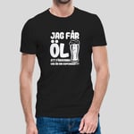 T-shirt med texten "Jag får öl att försvinna vad är din superkraft?" XXXL / Vit