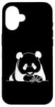 Coque pour iPhone 16 Panda géant ours ligne art mammifère art zoologiste