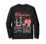 This Queen Makes 44 Look Fabulous 1981 44th Birthday Diamond Long Sleeve T-Shirt