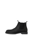 Jack & Jones Homme JFWLEYTON Leather Pirate Black Bottes, 40 EU