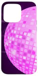 Coque pour iPhone 15 Pro Max Disco Ball 70s 80s Retro Pink Disco Ball