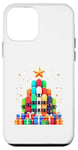 Coque pour iPhone 12 mini Christmas Tree Snowboard Snowboardeur