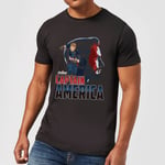 T-Shirt Homme Captain America Avengers - Noir - 3XL