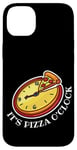 Coque pour iPhone 14 Plus Horloge Pizza Temps Mangez Plus De Pizza Fun Horloge