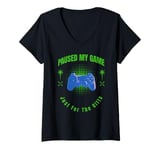 Womens Video Games Boys Christmas Gamer Christmas Gaming V-Neck T-Shirt