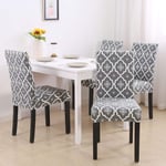 FLLXSMFC Dining Chair Covers 1/2/4/6Pcs Stretch Chair Cover Big Elastic Kitchen Chair Cover Dining Seat Cover Removable Slipcovers Restaurant Banquet Hotel