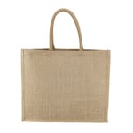 LEVIATAN EKO Sac Toile de Jute 42x36cm - 100% Jute Shopper Laminé, Sac Cabas Shopping, Naturel Sacs - Robuste et Grand