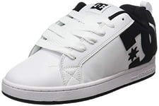 DC Shoes Homme Court Graffik Chaussure de Skate, Blanc White Black Black, 46.5 EU