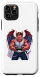 iPhone 11 Pro Battle Scarred Devil Angel Unleashed Power Tee. Case