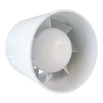 DOSPEL EURO 2 Extracteur d'Air Silencieux - Ventilation Axiale Ø120mm pour Salle de Bain - VMC Simple Flux, IPX2, ABS Blanc