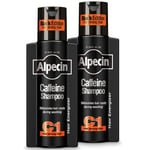 Alpecin Black Mens Shampoo with new  2x 250mlMen Shampoo for Natural Strong Hair