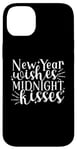 Coque pour iPhone 14 Plus New Year Wishes Midnight Kisses - Design de fête du Nouvel An