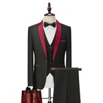 (Veste+Pantalon+Gilet)Costume Homme 3 Pièces Mariage Business Slim Fit Smoking Simple Poitrine À Deux Boutons, Men Suits Pour Fête Confort Blazer Fbc143