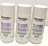 Goldwell Dualsenses Blondes & Highlights Anti-Yellow Shampoo Pack Of 3x30ml