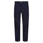 Regatta Boys Kids' Highton Stretch Zip Off Walking Trousers Hiking Pants, Navy, 9-10 Years EU