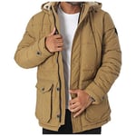 Manteau Teddy Smith  PARKA CAPUCHE LEWIS BEIGE - TABACCO - L