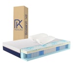 PERCKO, Pack Matelas Hybride 160 x 200 cm + 2 Oreillers, Soulage Le Mal de Dos, Mousses certifiées Oeko-TEX Standard 100 et CertiPur, Hybride, Ferme, 6 Couches