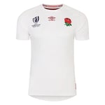 Umbro Mens England RWC Rugby Home Shirt 2023 Adults Top White L