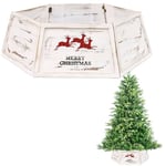 Jupe de Sapin de Noël Pliable de 80 cm pour décoration d'arbre de Noël