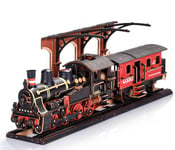 ROBOTIME Puzzle 3D en Bois Locomotive à Vapeur Maquette en Bois a Construire Modelisme Kit Construction Diorama Cadeaux pour Adultes et Enfants