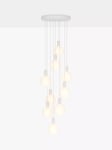 Tala Alumina Nine Pendant Cluster Ceiling Light with Sphere V LED Bulbs, Chalk