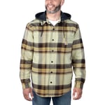 Carhartt Fodrad Flanellskjorta Jacka Herr Dark Brown S