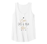 Womens Coffee Cats and Yoga Mats Tank Top