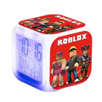 Roblox färgglad väckarklocka Digital fyrkantig klocka Kreativ multi elektronisk klocka A