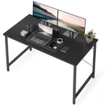 CubiCubi Petit Bureau Simple Informatique - 120 * 60 * 75 cm Bureau Table Moderne Gaming Stable Barres X, Bureau à Cadre en Acier Robuste pour Travailler, Etudier, Jouer, Chambre, Domicile, Noir