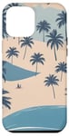 Coque pour iPhone 15 Pro Max Paysage bleu : scène de plage tropicale, vagues, sable, nuages