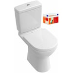 Villeroy&boch - Combipack o.novo Plus avec DirectFlush wc à poser - Sortie horizontale - Couleur : blanc - avec abattant coordonné.