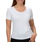 Trofe Bamboo Solids T-shirt Vit Bambu Medium Dam