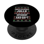 Un interniste drôle et laid, design de Noël, Doctor Xmas PopSockets PopGrip Adhésif