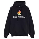 Free Fortnite Womens/Ladies Rainbow Llama Boyfriend Pullover Hoodie - L